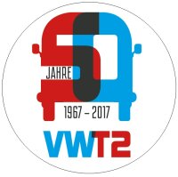 Aufkleber 50 Jahre VW T2 1967-2017