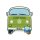 VW T2 Bus Magnet Grün