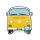VW T2 Bus Magnet Gelb