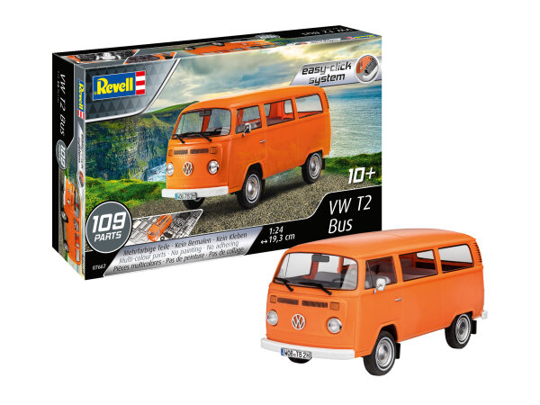 Revell 07667 VW T2 Bus 109 Teile Modellbausatz neu