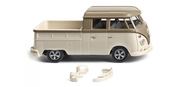 VW T1 Doppelkabine olivgrau/perlweiß