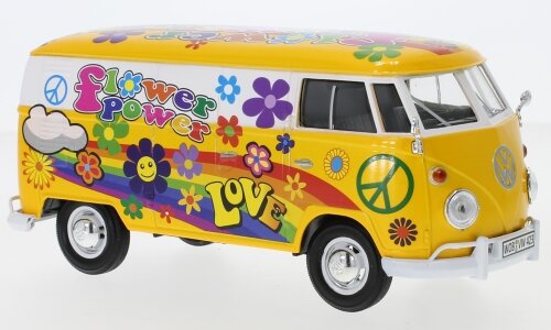 VW splitwhindow delivery van "flower power"