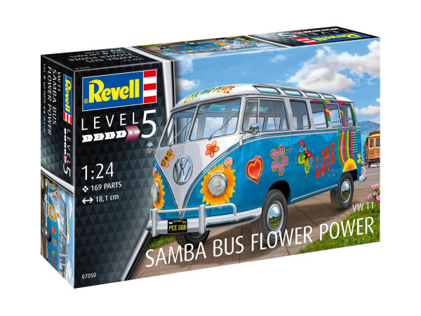 Revell 07050 VW T1 Samba "Flower Power" 169 piece model kit new