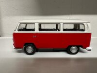 Welly VW T2a Fensterbus 1:43 aus Display weiß/rot