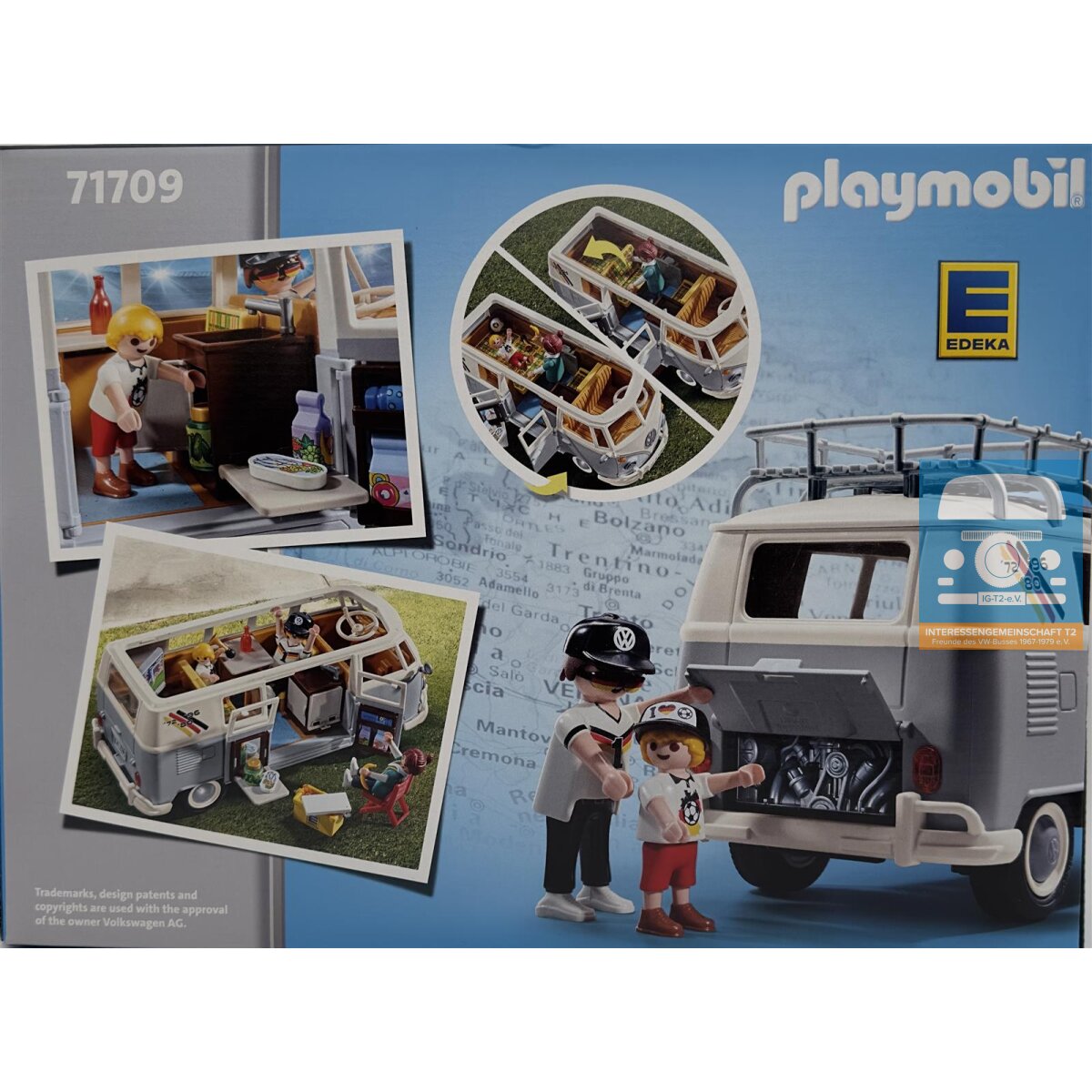 PLAYMOBIL VW CAMPING Bus T1, 71229 Edeka Edition, Ausstellungsstück PLAYMOBIL VW CAMPING Bus T1, 71229 Edeka Edition, Ausstellungsstück