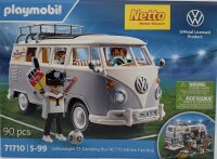 VW T1 Playmobil Campingbus grau  - Netto Edition "Fußball Party 2024"