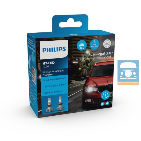 PHILIPS Ultinon Pro6000 H7 LED HL Standard 220% mehr Licht