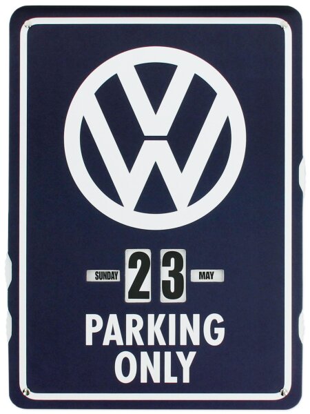 VW Endloskalender "Parking only"