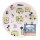 Set mit 4 VW Caravan-Picknicktellern
