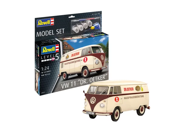 Revell 67677 VW T1 Kastenwagen "Dr. Oetker" 1:24 Bausatz Neu 124 Teile  mit Basiszubehör