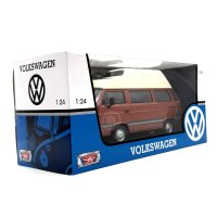 Motor Max VW T3 Camper Hochdach braun/weiß 1/24