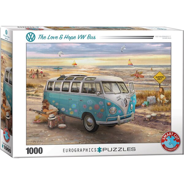 Eurographics The Love & Hope VW Bus by Greg Giordano 1000-Piece Puzzle