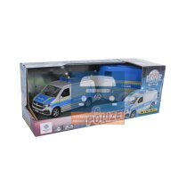 KIDS GLOBE VW Transporter Polizei mit Pferdeanhänger...