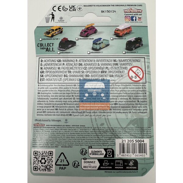 Majorette VW T1 Doka "Flamme"
