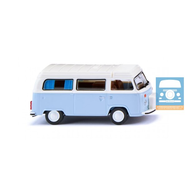 Wiking 031804 VW T2b Campingbus weißblau/weiß