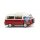 Wiking 031805 VW T2b Campingbus mit Hubdach - rubinrot/weiß