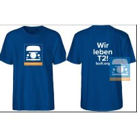 T-Shirt mit Logo "Wir leben T2" gedruckt