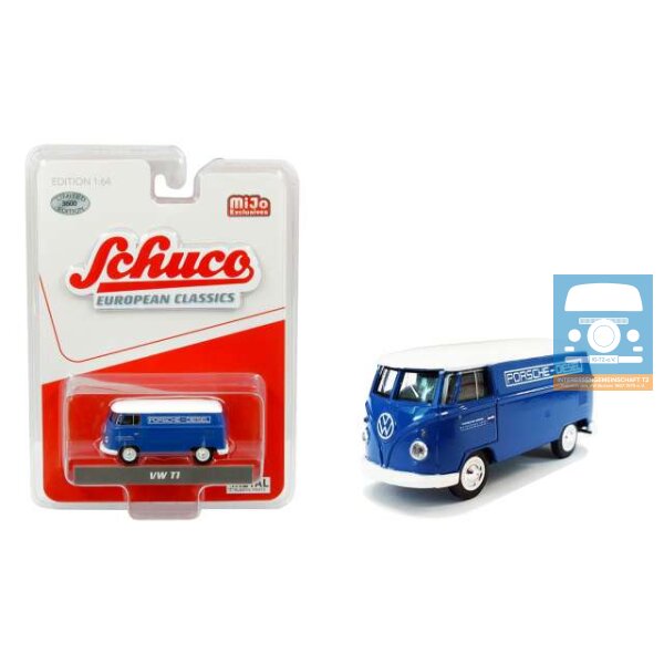 Schuco 1/64 Volkswagen T1 Van *Porsche-Diesel*, blau/weiß