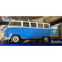 Solido 1/18 1962 Volkswagen Samba, blau/weiß