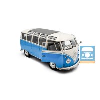 Solido 1/18 1962 Volkswagen Samba, blau/weiß
