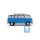 Solido 1/18 1962 Volkswagen Samba, blau/weiß