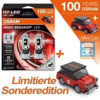 OSRAM H7 NIGHT BREAKER LED SPEED 2 pcs. + 100 Years OSRAM ANNIVERSARY MINI CAR