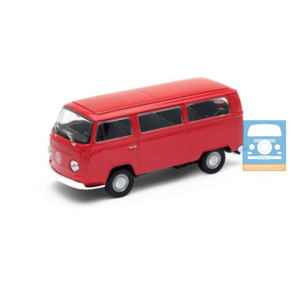 Welly VW T2a Fensterbus 1:34-1:39 aus Display rot