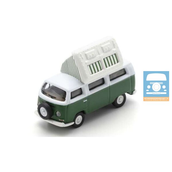 Schuco VW T2a Camper Doormobil, grün/weiß