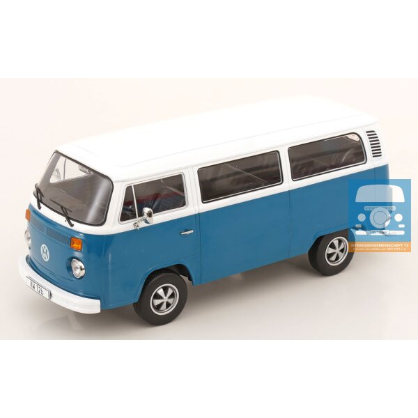 KKScale VW T2b Kombi blau/weiß 1/18 mit Fuchsfelgen