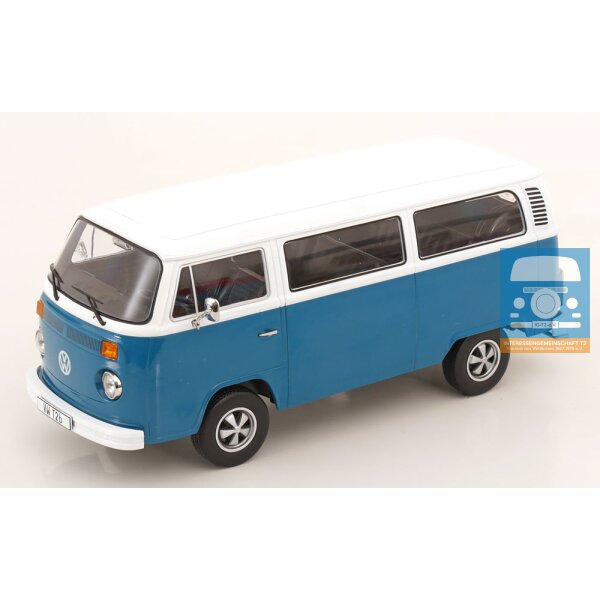KKScale VW T2bKombi blau/weiß 1/18 mit Fuchsfelgen