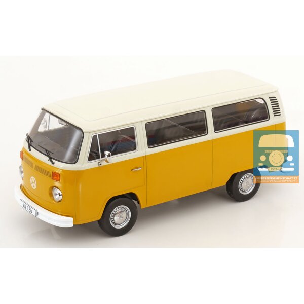 KKScale VW T2b Kombi gelb/weiß 1/18
