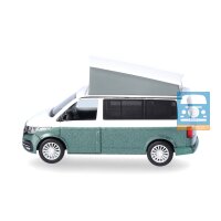 Herpa Volkswagen (VW) T6.1 California, Candy Weiß / Bay Leaf Green metallic