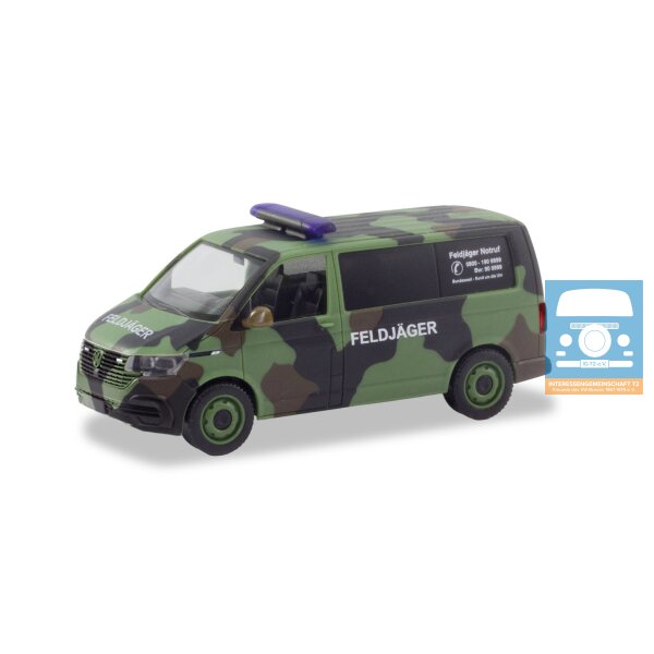 Herpa Volkswagen (VW) T 6.1 Bus "Feldjäger", Flecktarn