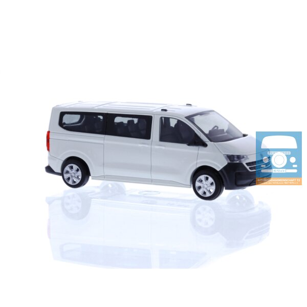 Rietze VW e-Transporter T7 Bus met lange wielbasis, transparant wit