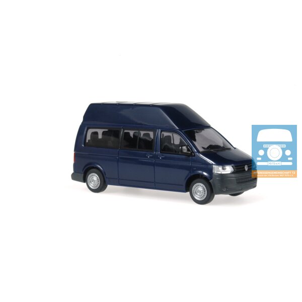 Rietze Volkswagen T5 ´10 HD Bus LR farbig, 1:87 blau