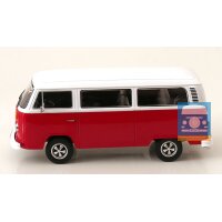 KKScale VW T2b Kombi rood/wit met Fuchs-velgen 1/18