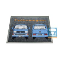 VW T3 Bus Fussmatte Front/Heck blau