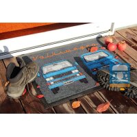 VW T3 Bus Fussmatte Front/Heck blau