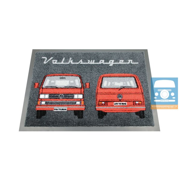 VW T3 Bus Fussmatte Front/Heck rot