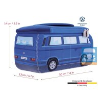 VW T3 Bus 3D Neopren-Universaltasche blau