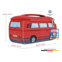 VW T3 Bus 3D Neopren-Universaltasche rot