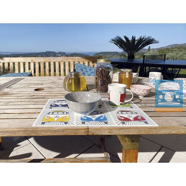 VW T1 Bulli Bus abwaschbare Tischsets (4er Set)