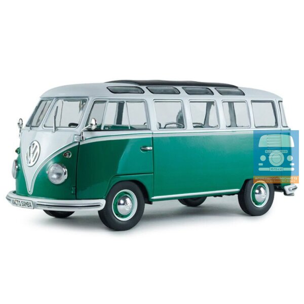 Solido 1/18 1962 Volkswagen Samba, grün/weiß