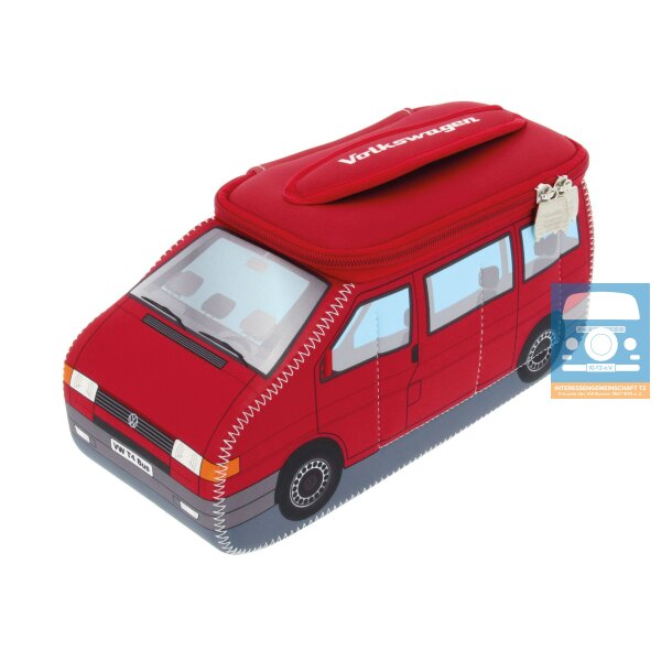 VW T4 Bulli Bus 3D Neopren Universaltasche rot