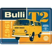 Blechpostkarte Volkswagen 10 x 14cm "Bulli"