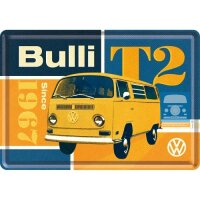 Blechpostkarte Volkswagen 10 x 14cm "Bulli"