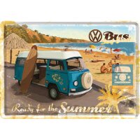 Blechpostkarte Volkswagen 10 x 14cm "Camper"