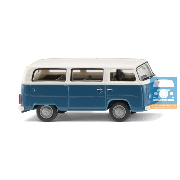 Wiking 031806 VW T2b Bus - blaugrau/weiß