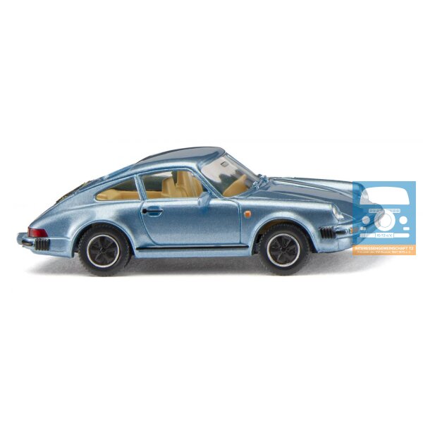 Wiking 016104 Porsche 911 SC - hellblau-metallic