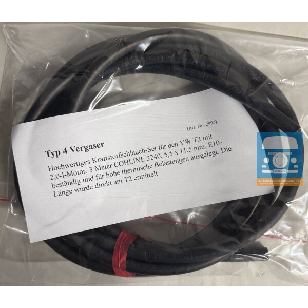 VW T2 Kraftstoffschlauch-Set 2,0 l – COHLINE 2240 – 3 m